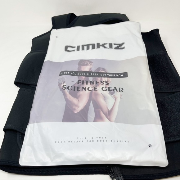 CIMKIZ Women’s Black Neoprene Blend Sauna Fitness Vest Waist Trainer Size Small - Picture 9 of 11
